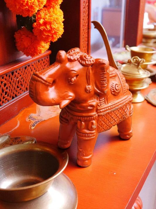Legacy Clay Elephant | Prosperity Decor,பாரம்பரிய மண்பாண்ட யானை