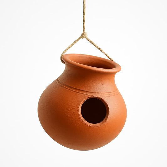 The New Music of Your Garden | Handcrafted Terracotta Birdhouse