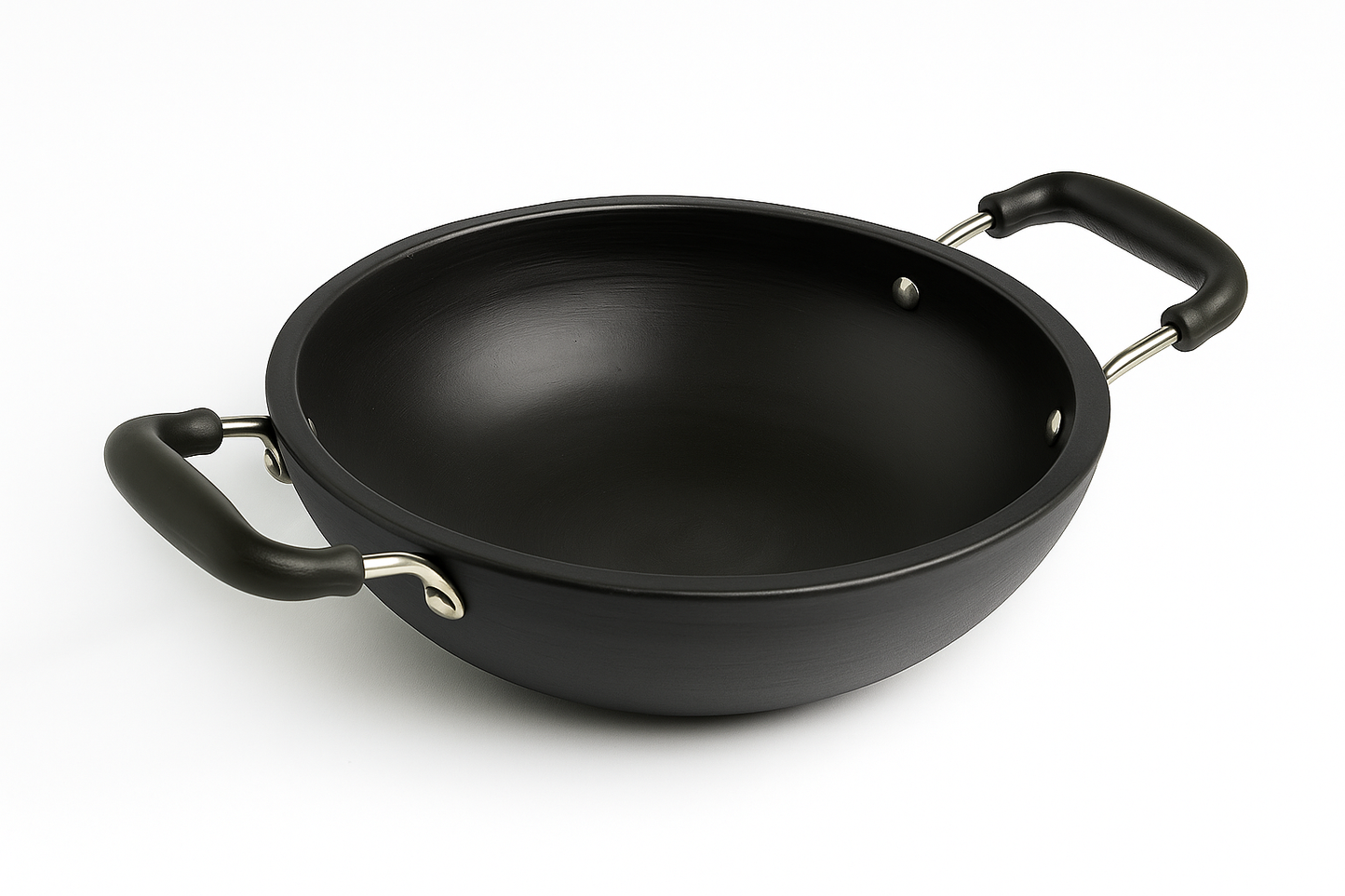 Grandma's Secret Recipe, in Your Kitchen | Traditional Earthen black Kadai with Dual Handles| karupu maan kadai