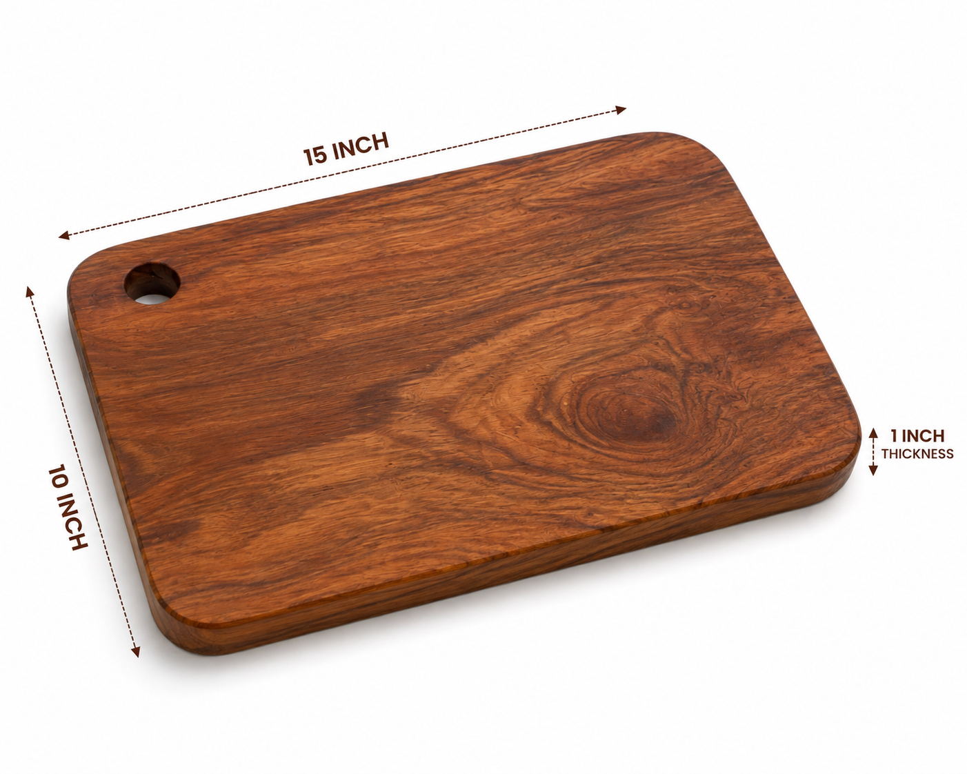 Premium Sheesham Wood Chopping & Serving Board | 10 × 15 Inch | 1 Inch Thick