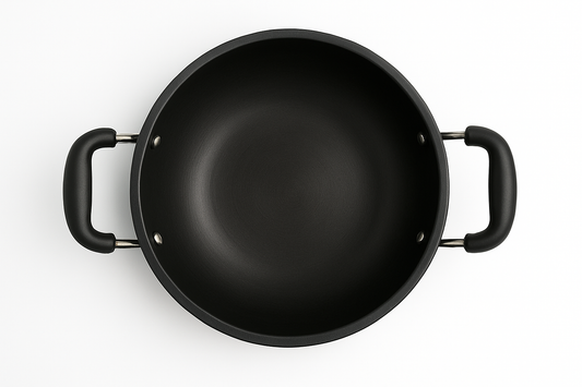 Grandma's Secret Recipe, in Your Kitchen | Traditional Earthen black Kadai with Dual Handles| karupu maan kadai