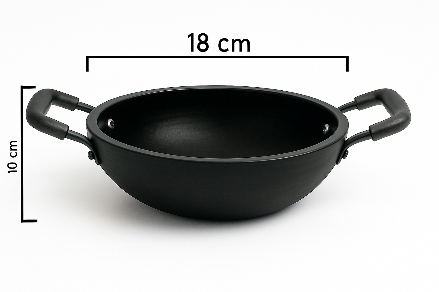 Grandma's Secret Recipe, in Your Kitchen | Traditional Earthen black Kadai with Dual Handles| karupu maan kadai