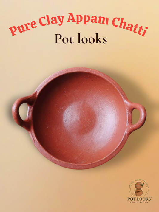 Tirunelveli Pure Clay Appam Chatti | 100% Natural & Unglazed | For Crispy Appams |திருநெல்வேலி பாரம்பரிய மண் ஆப்பச் சட்டி | 100% இயற்கை களிமண் (Raw Clay)