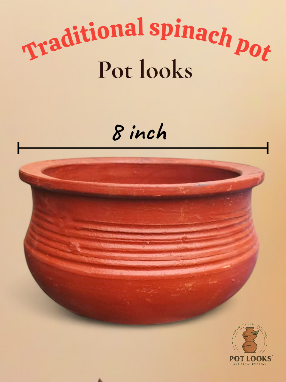 Traditional spinach pot |பாரம்பரிய கீரை கடையும் சட்டி| Keerai Kadaiyum Man Satti (Masiyal Pot) - POT LOOKS™