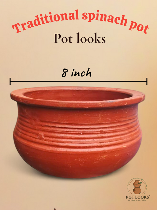 Traditional spinach pot |பாரம்பரிய கீரை கடையும் சட்டி| Keerai Kadaiyum Man Satti (Masiyal Pot) - POT LOOKS™