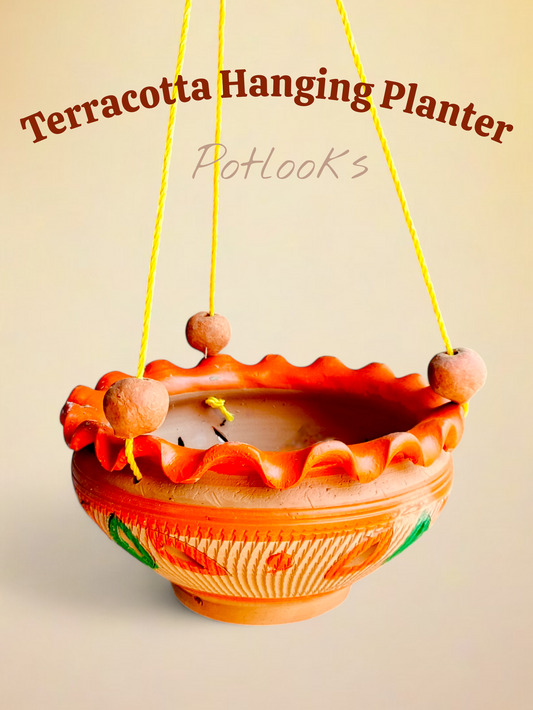 Terracotta Hanging Planter | பாரம்பரிய மண்பாண்டத் தொங்கும் தொட்டி