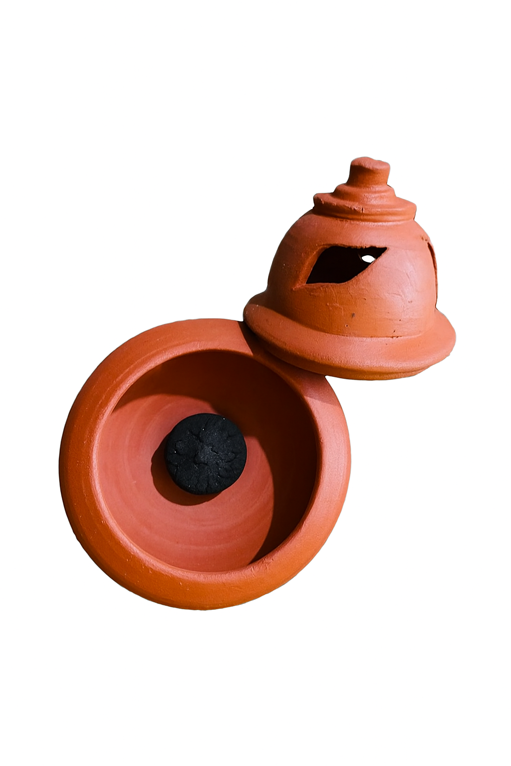 Handcrafted Earthenware Sambrani Stand | Lotus Design