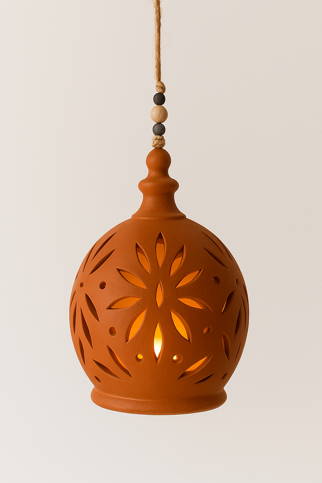 A Dance of Shadows in Your Room | The Handcrafted Terracotta Lantern