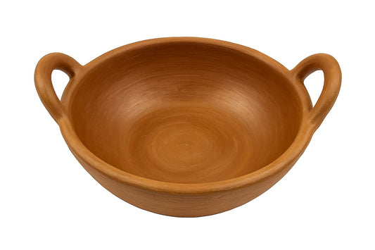 Traditional Clay Kadai with Clay Handle | மண் கடாய் (மண் கைப்பிடியுடன்)