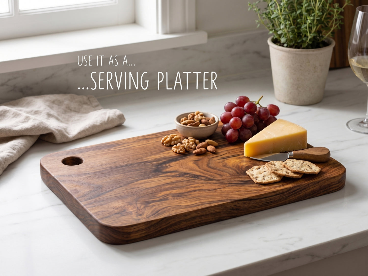 Premium Sheesham Wood Chopping & Serving Board | 10 × 15 Inch | 1 Inch Thick